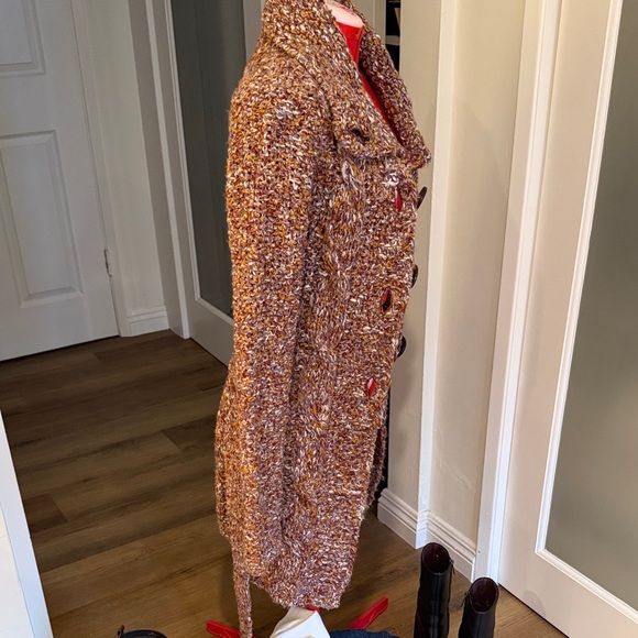 Free People Women's Brown Belted Coat - Picture 8 of 10